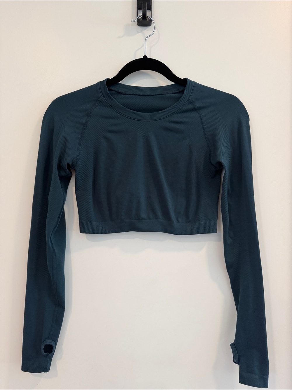 Alphalete Stratus LS Crop in Blue Long Sleeve | Size Medium